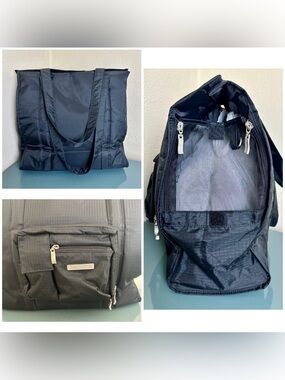 RARE Baggallini Bark N Beach Bag Pet Carrier Travel Tote Dog Cat Ex Cond 16”x15”